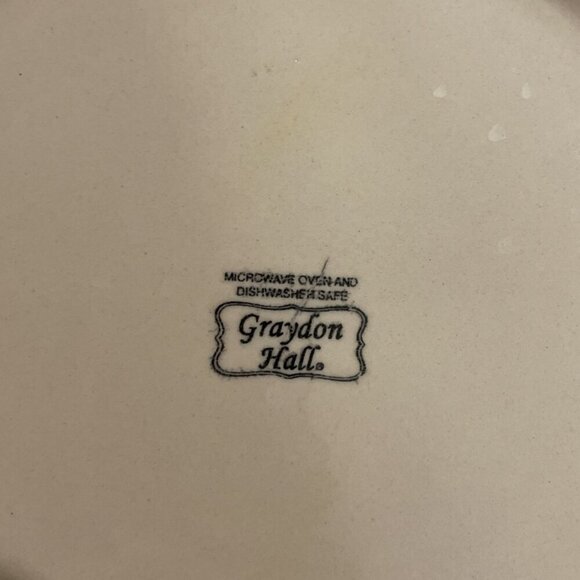 Graydon Hall Yellow Swirl Dinner Plate Plates 10 1/2 Inch Set Of 2 Replacement - Picture 2 of 3